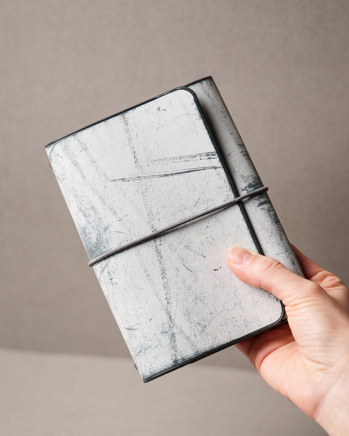 Black Ghost Wax Leather Trifold Cover