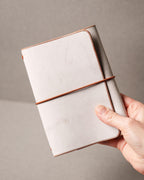 Light Brown Ghost Wax A6 trifold cover, ready to ship