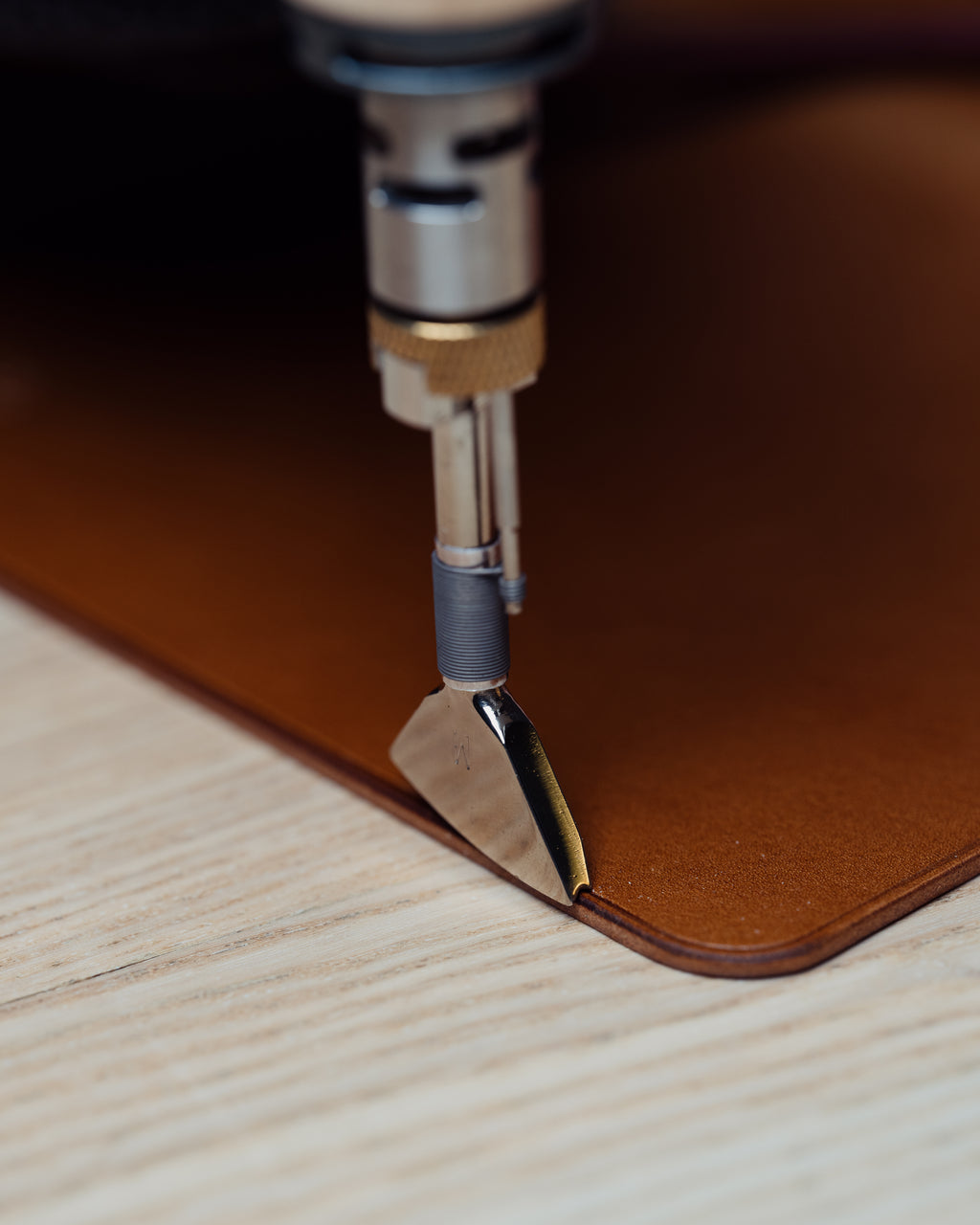 Camel Tan Buttero Leather Trifold Cover