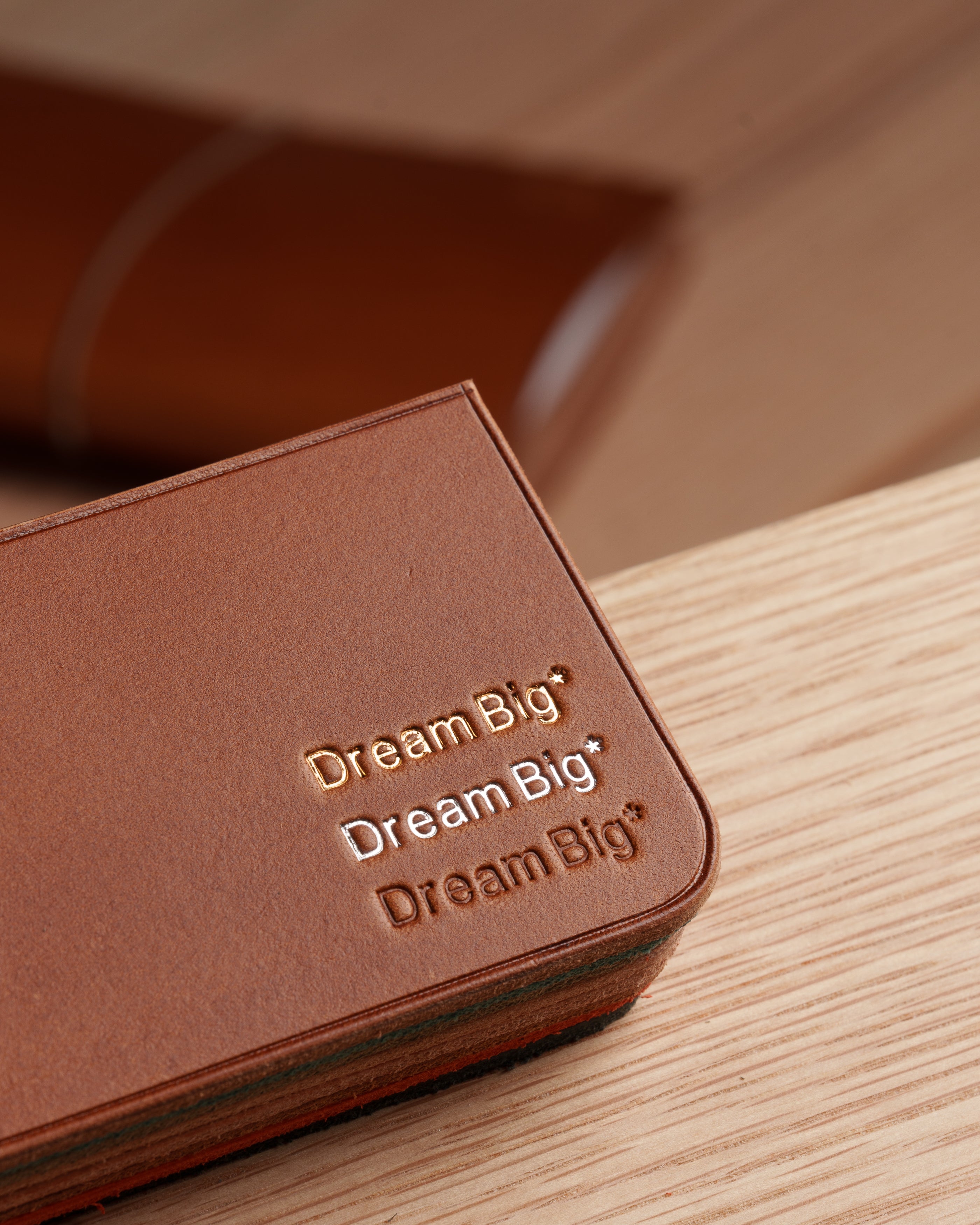 Camel Tan Buttero Leather Trifold Cover