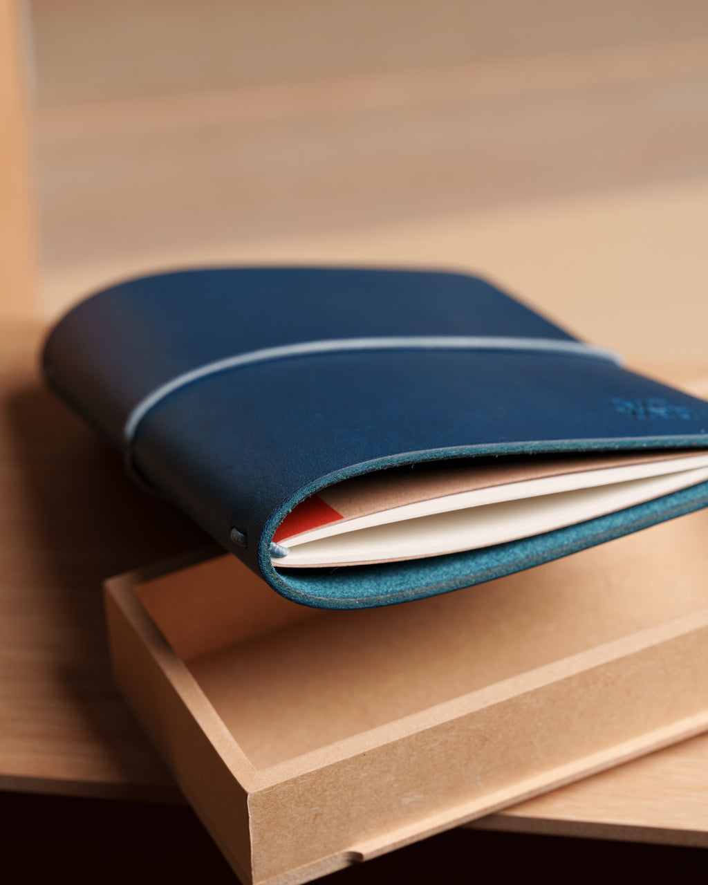 Navy Blue Buttero Leather Cover