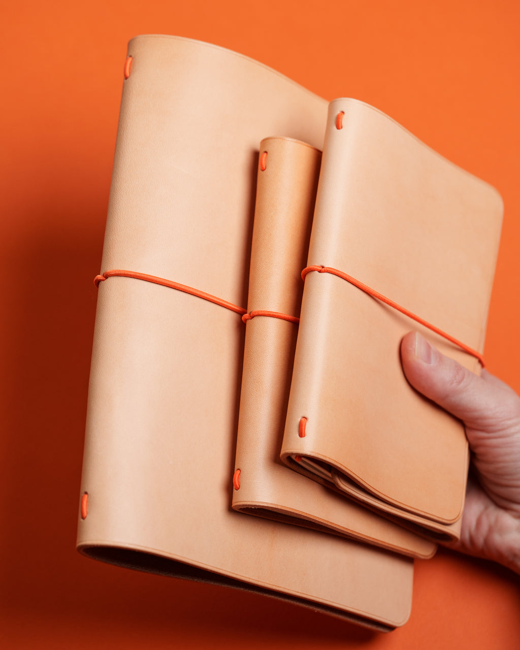 Natural Buttero Leather Trifold Cover