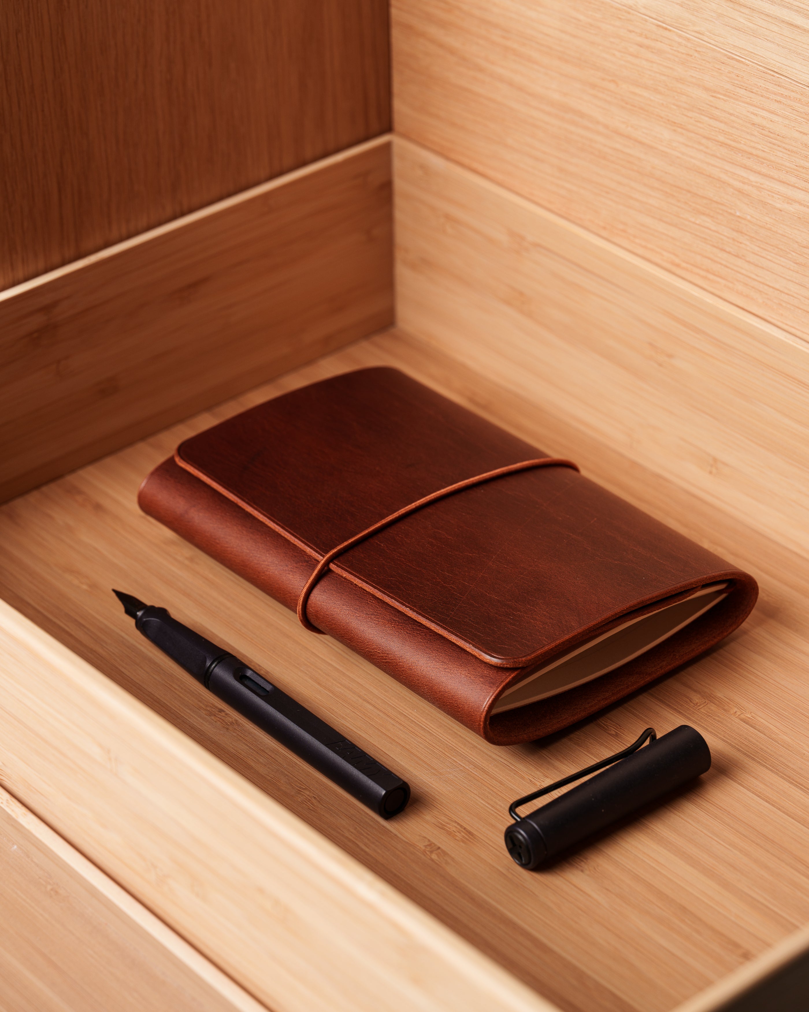 Dark Brown Freedom Leather Trifold Cover