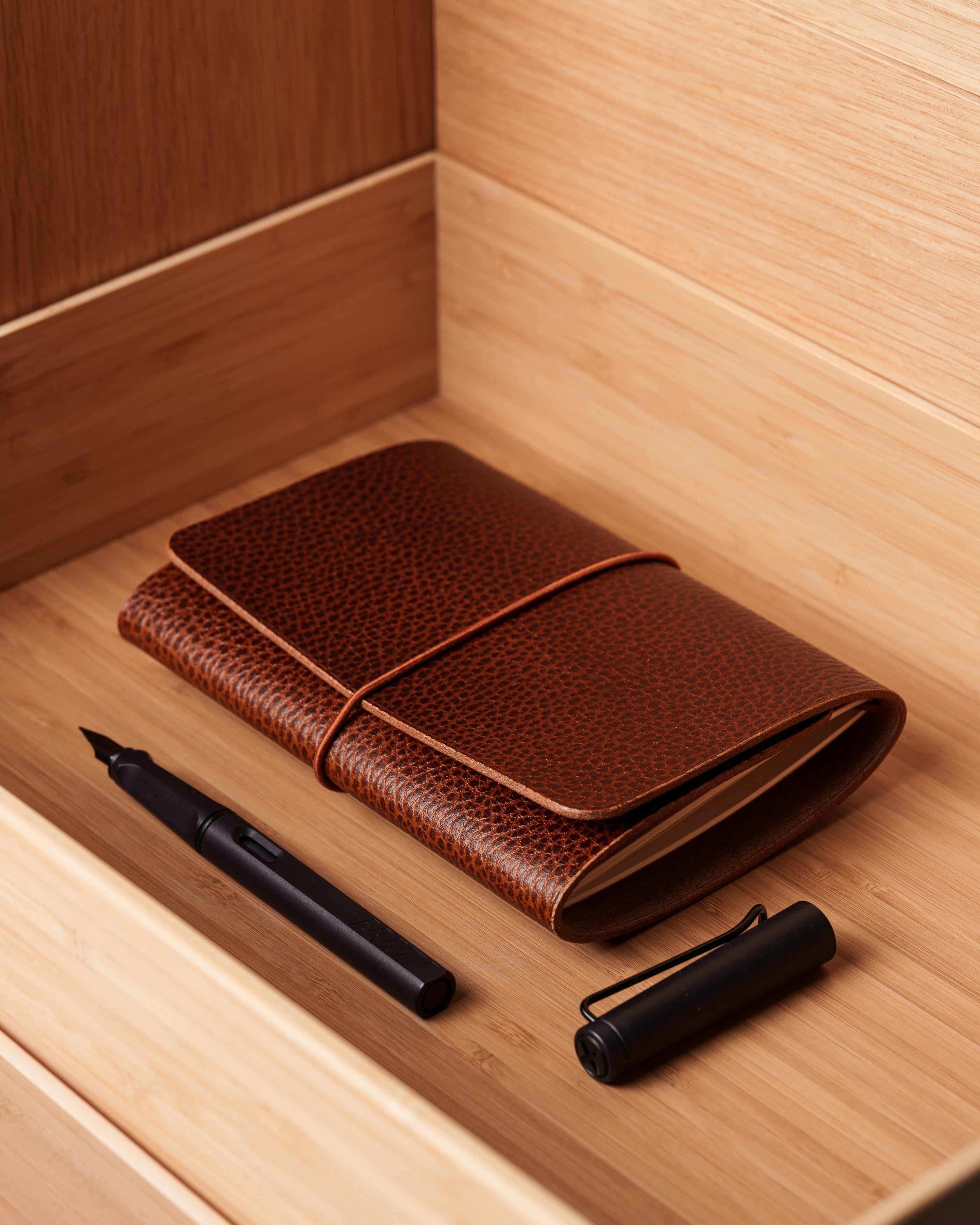 Brown Dollaro Leather Trifold Cover