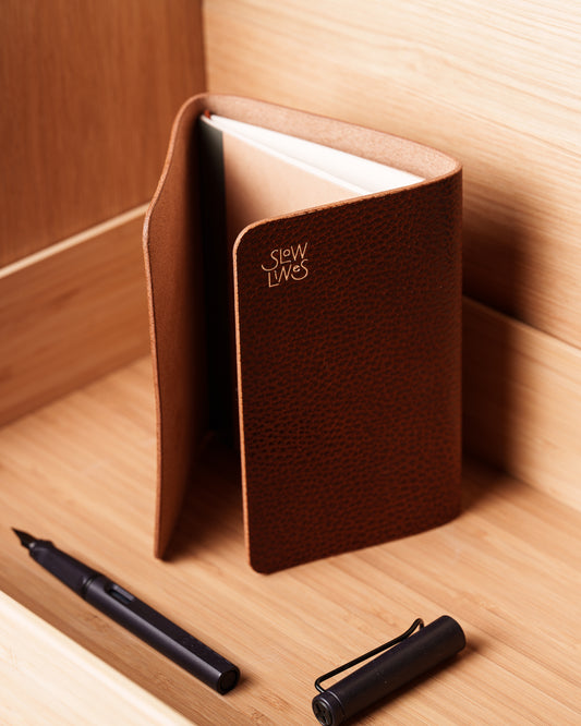 Brown Dollaro Leather Trifold Cover