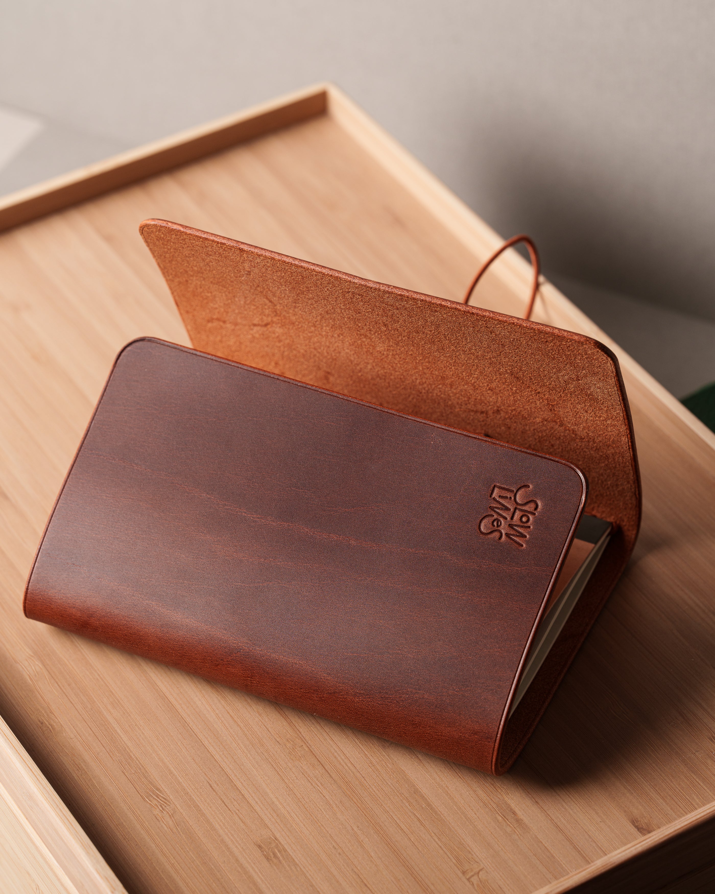 Dark Brown Freedom Leather Trifold Cover
