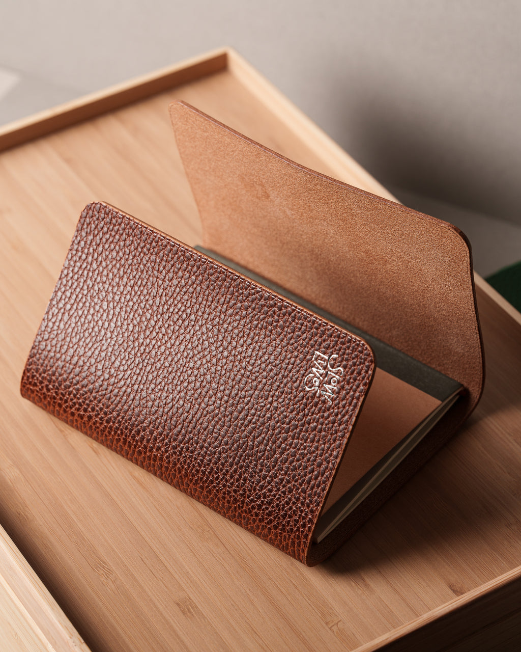 Brown Dollaro Leather Trifold Cover
