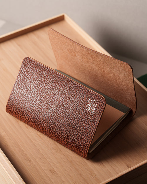 Brown Dollaro Leather Trifold Cover