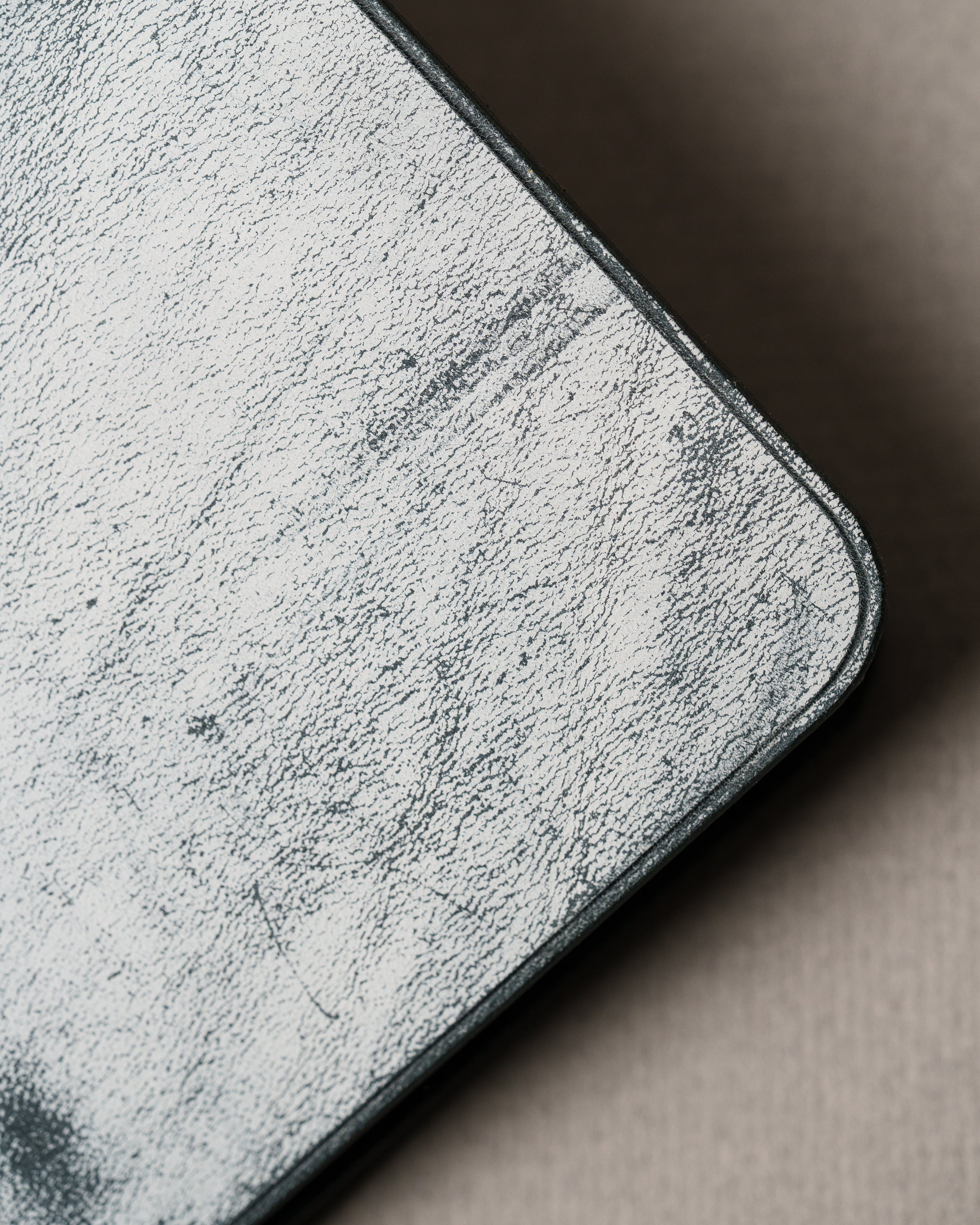 Black Ghost Wax Leather Trifold Cover