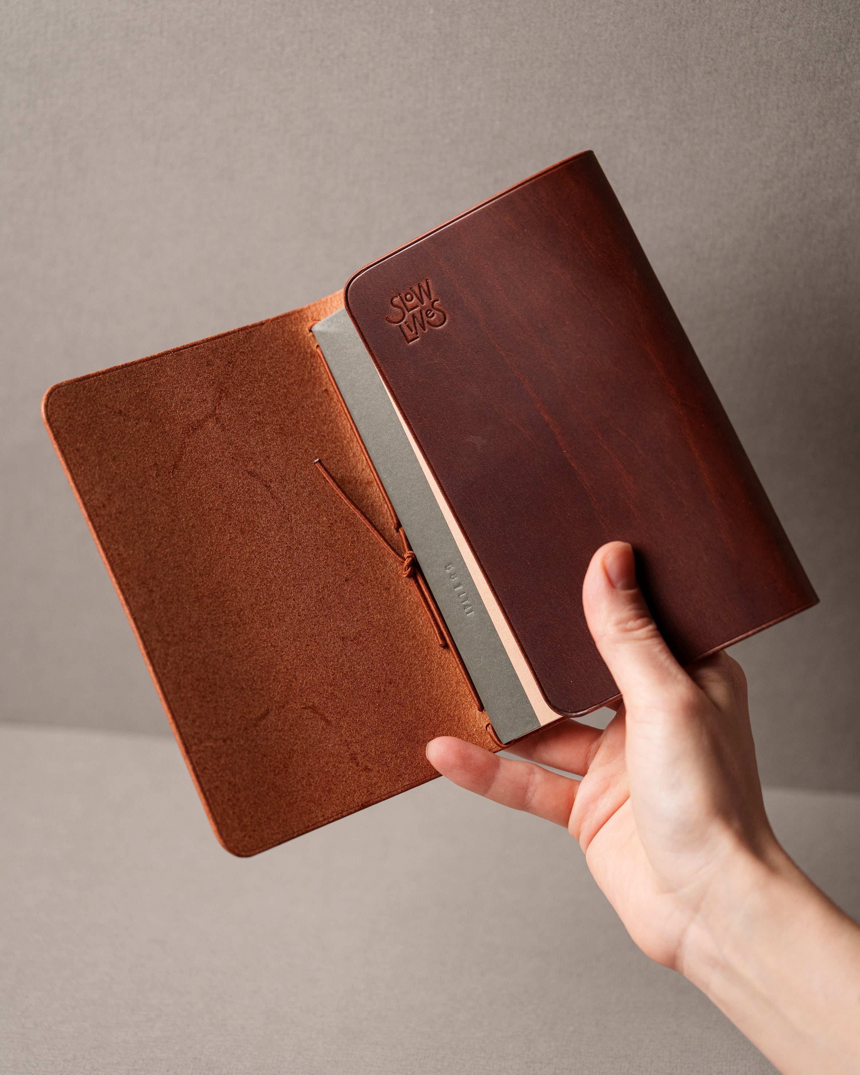 Dark Brown Freedom Leather Trifold Cover