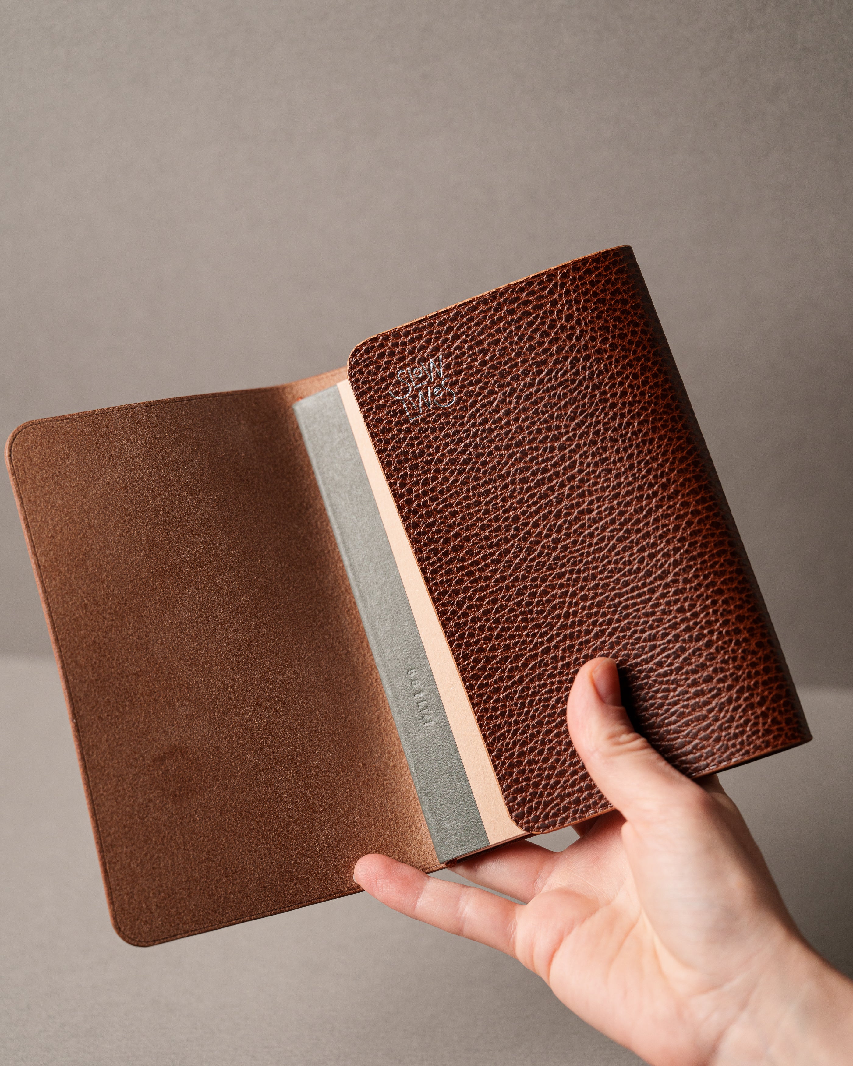 Brown Dollaro Leather Trifold Cover