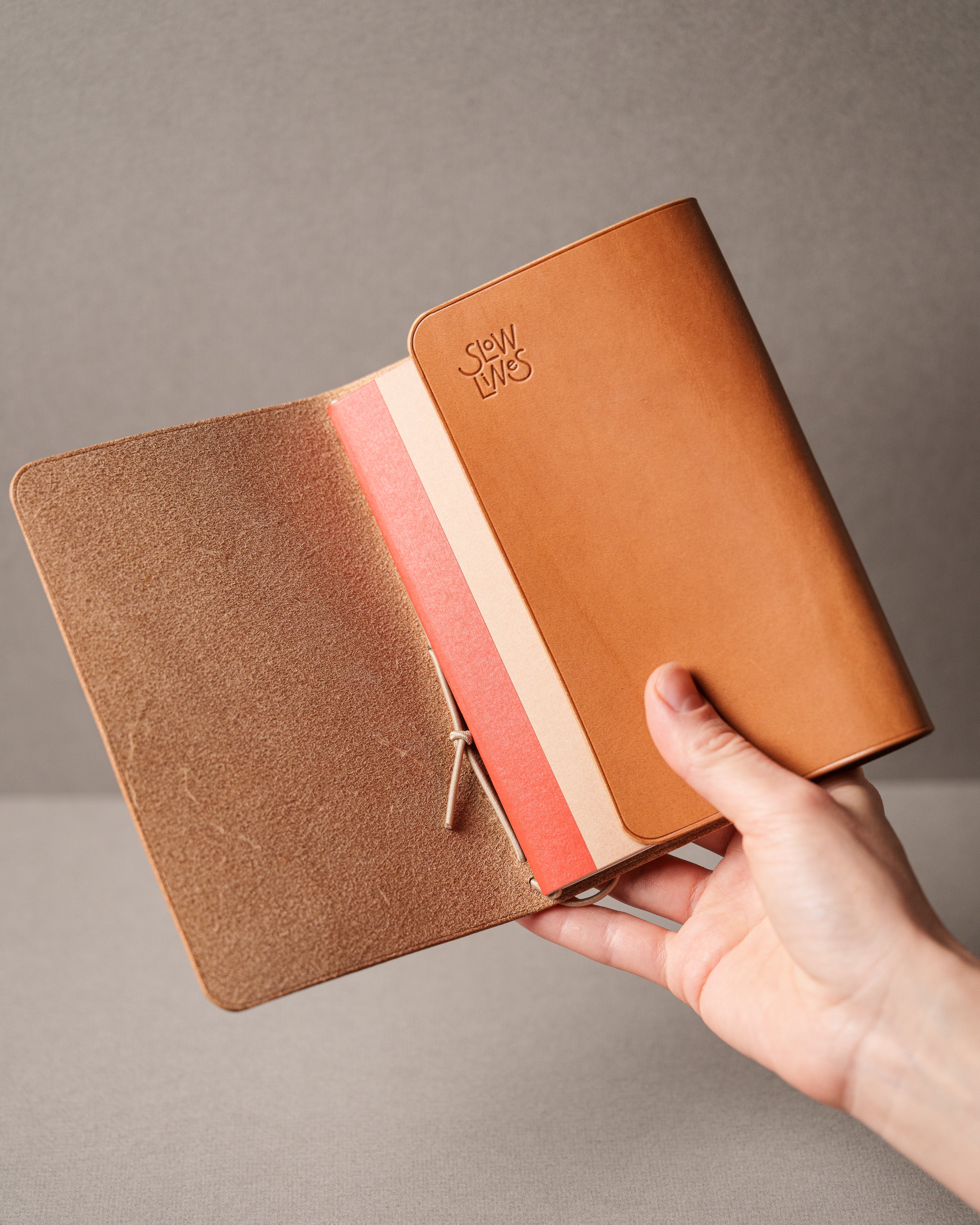 Camel Tan Buttero Leather Trifold Cover