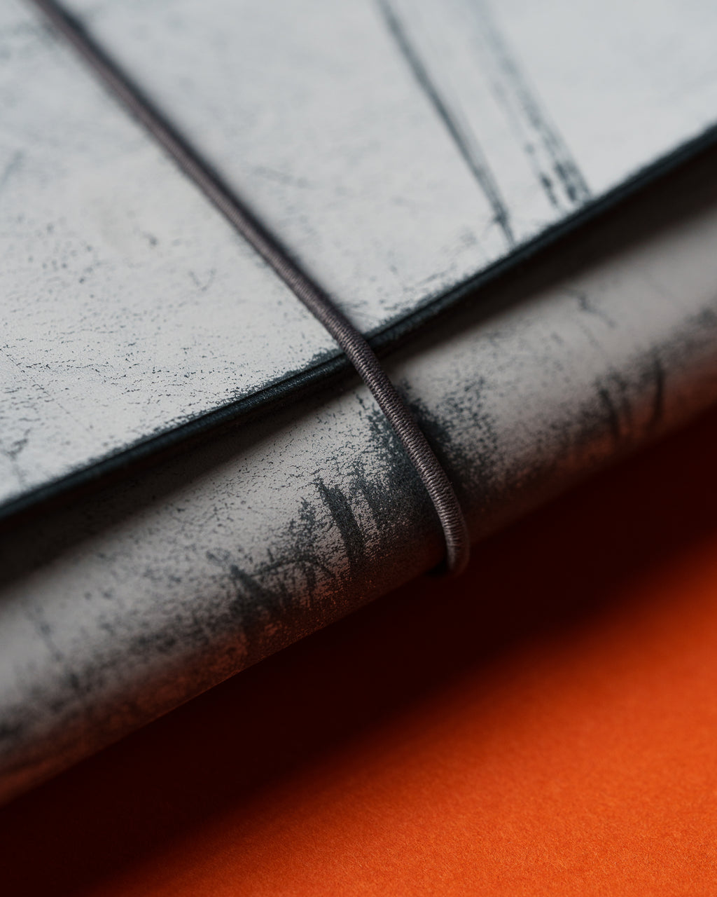 Black Ghost Wax Leather Trifold Cover