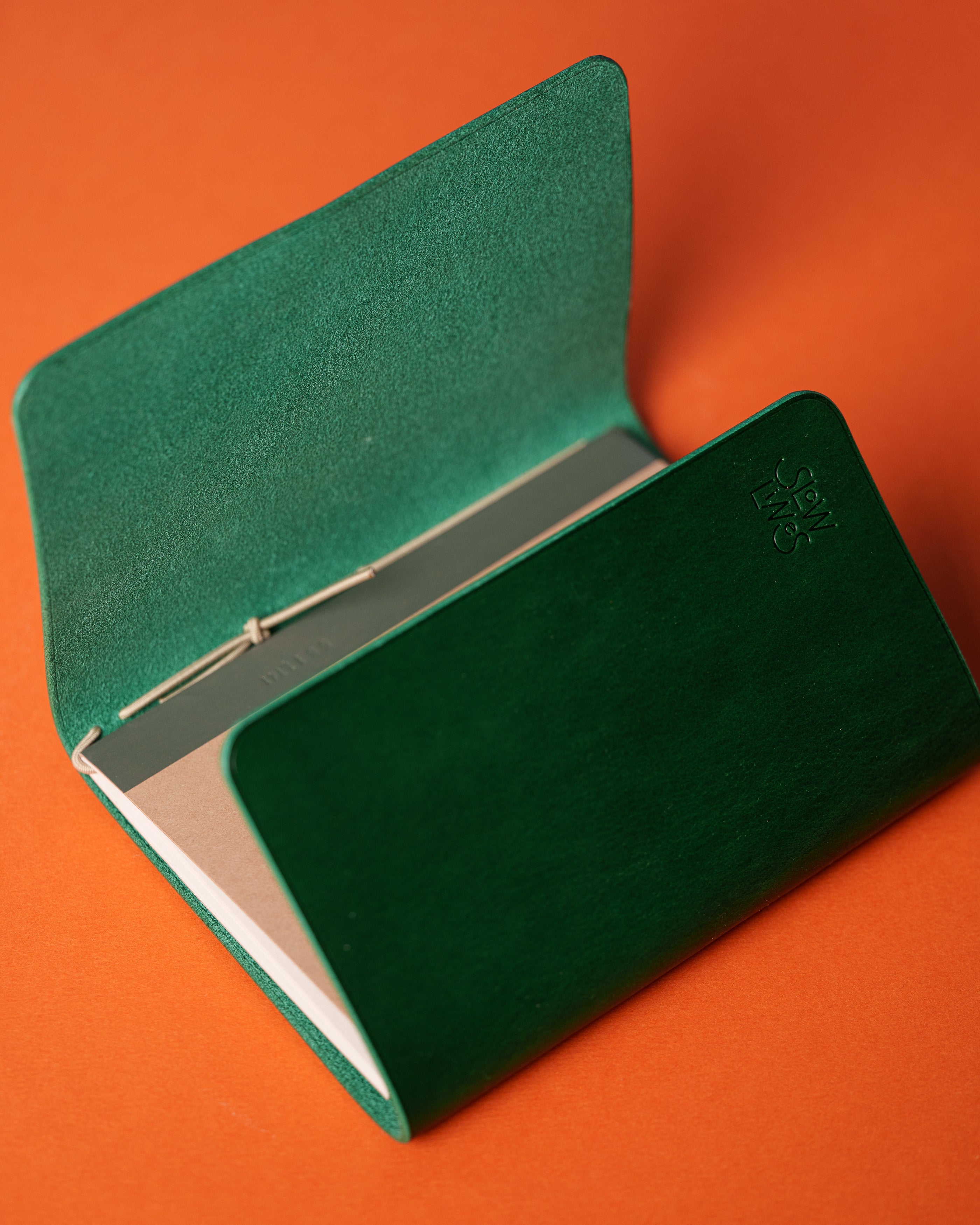 Green Buttero A6 trifold cover, ready to ship