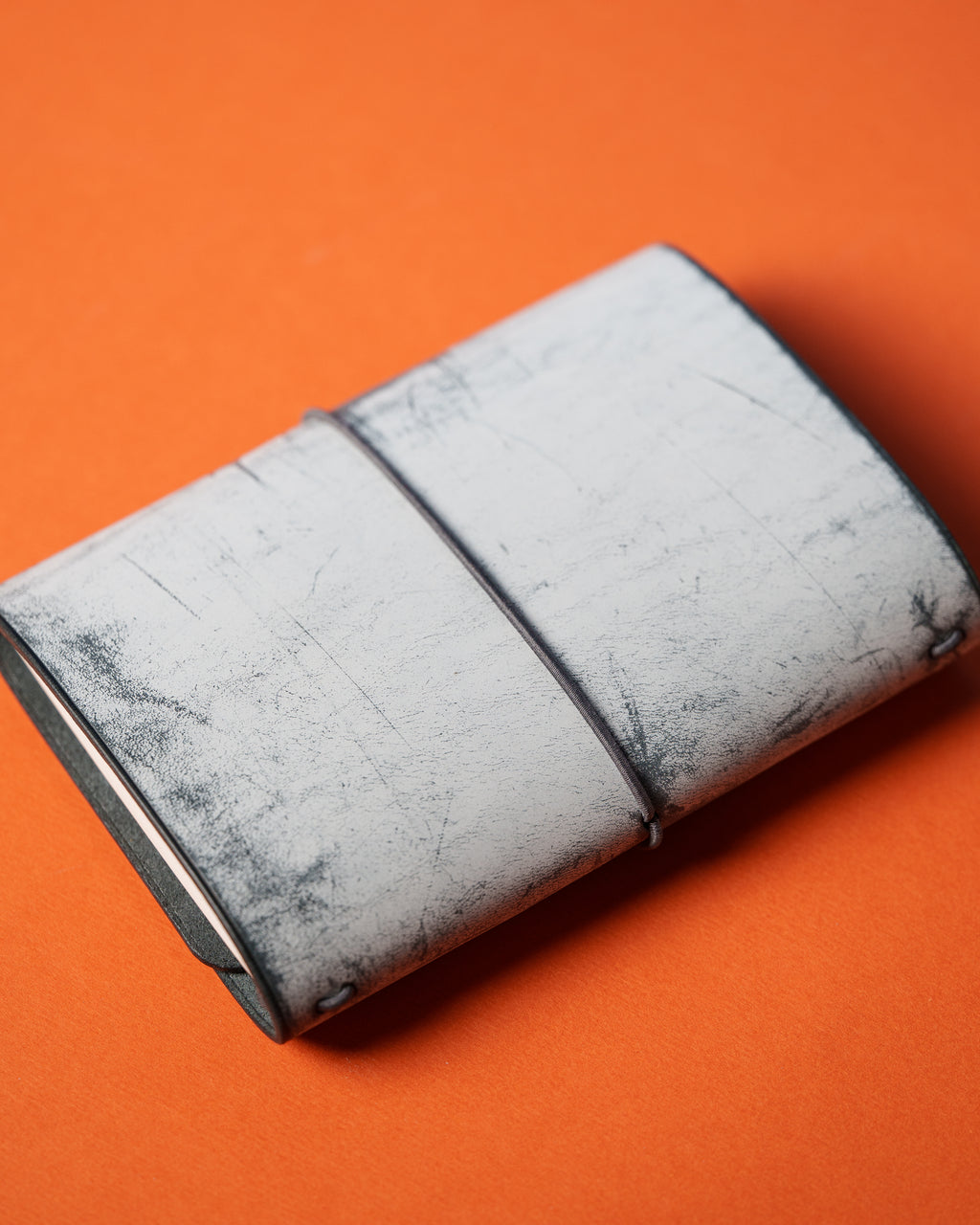 Black Ghost Wax Leather Trifold Cover