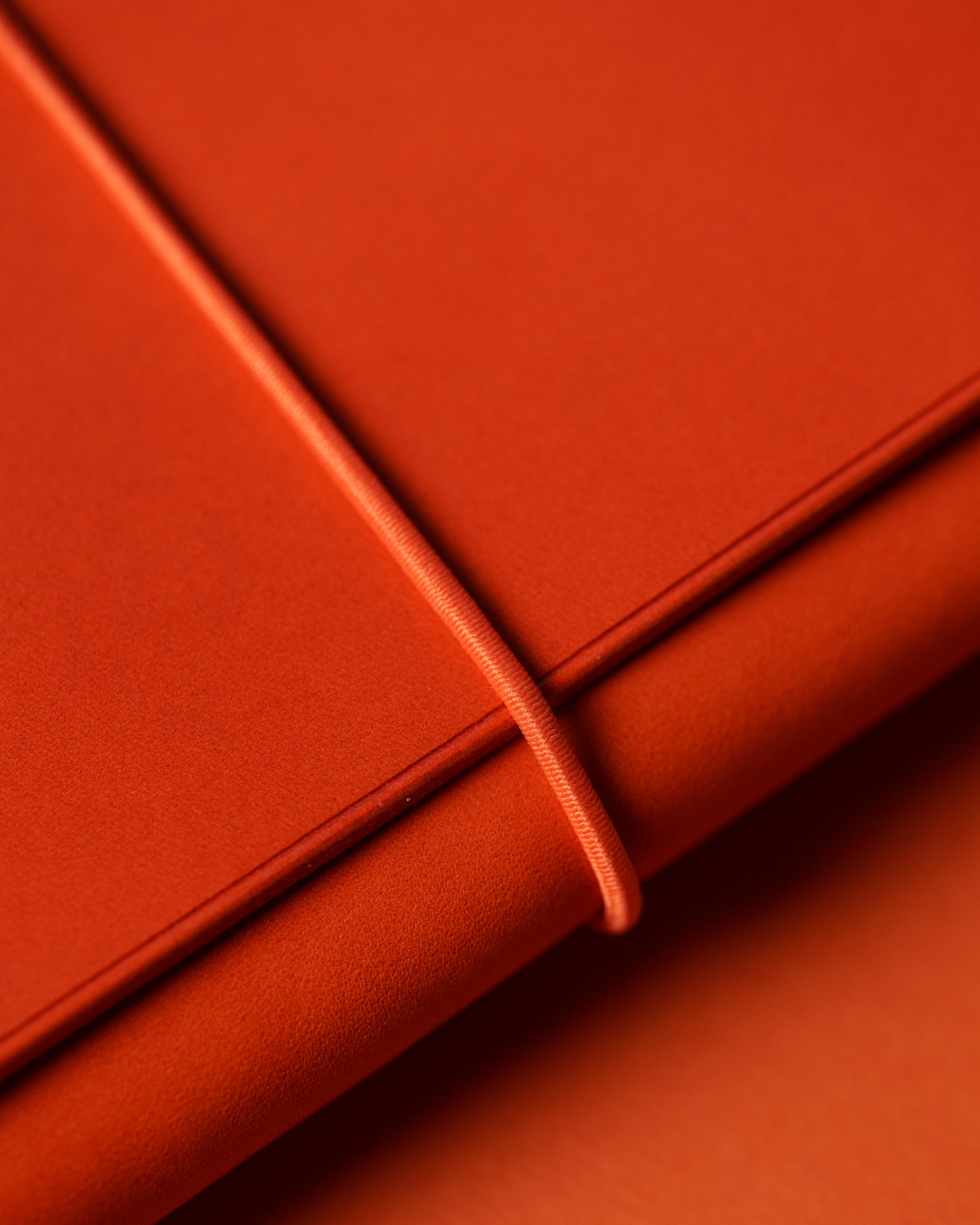 Orange Buttero Leather Trifold Cover