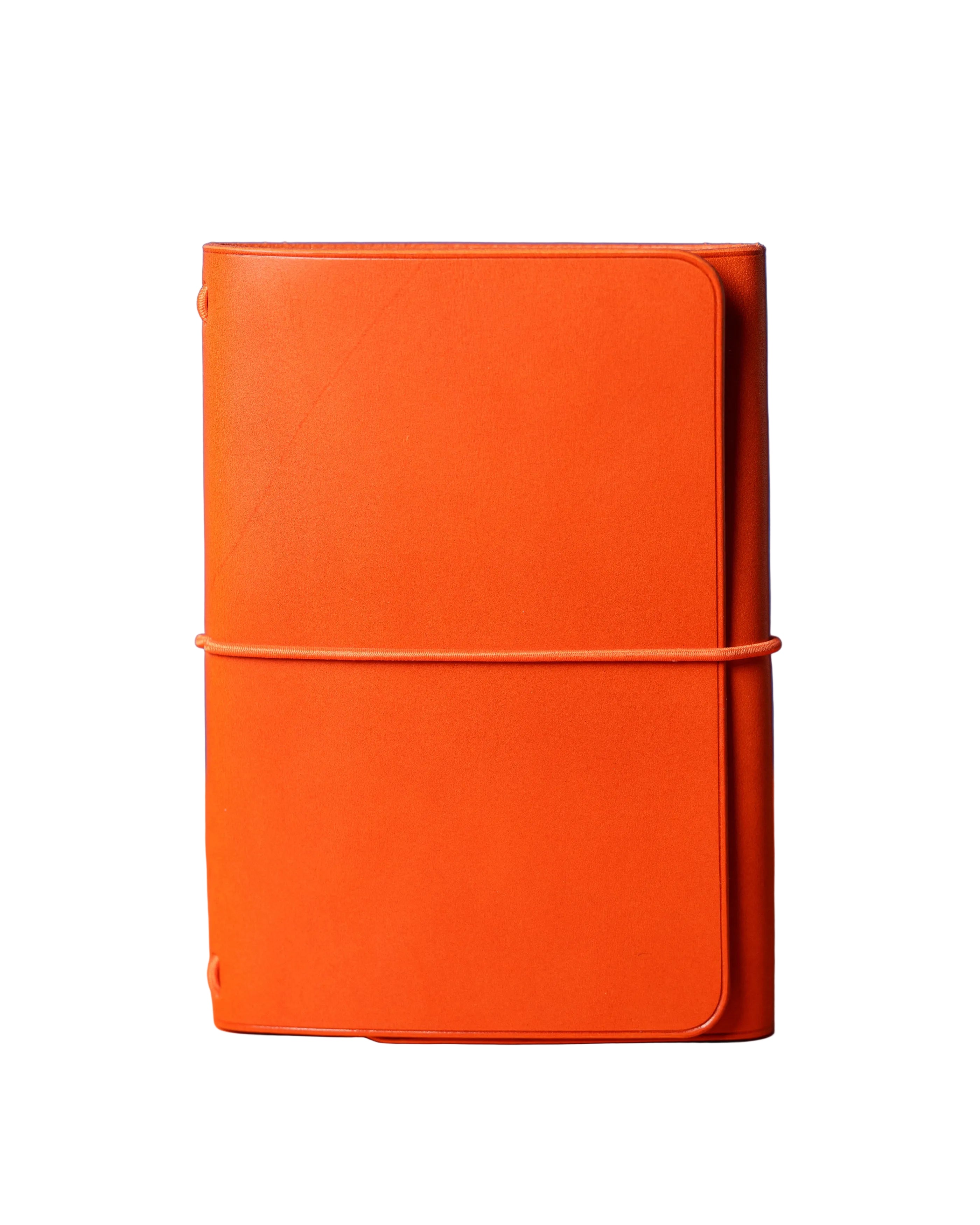 Orange Buttero Leather Trifold Cover