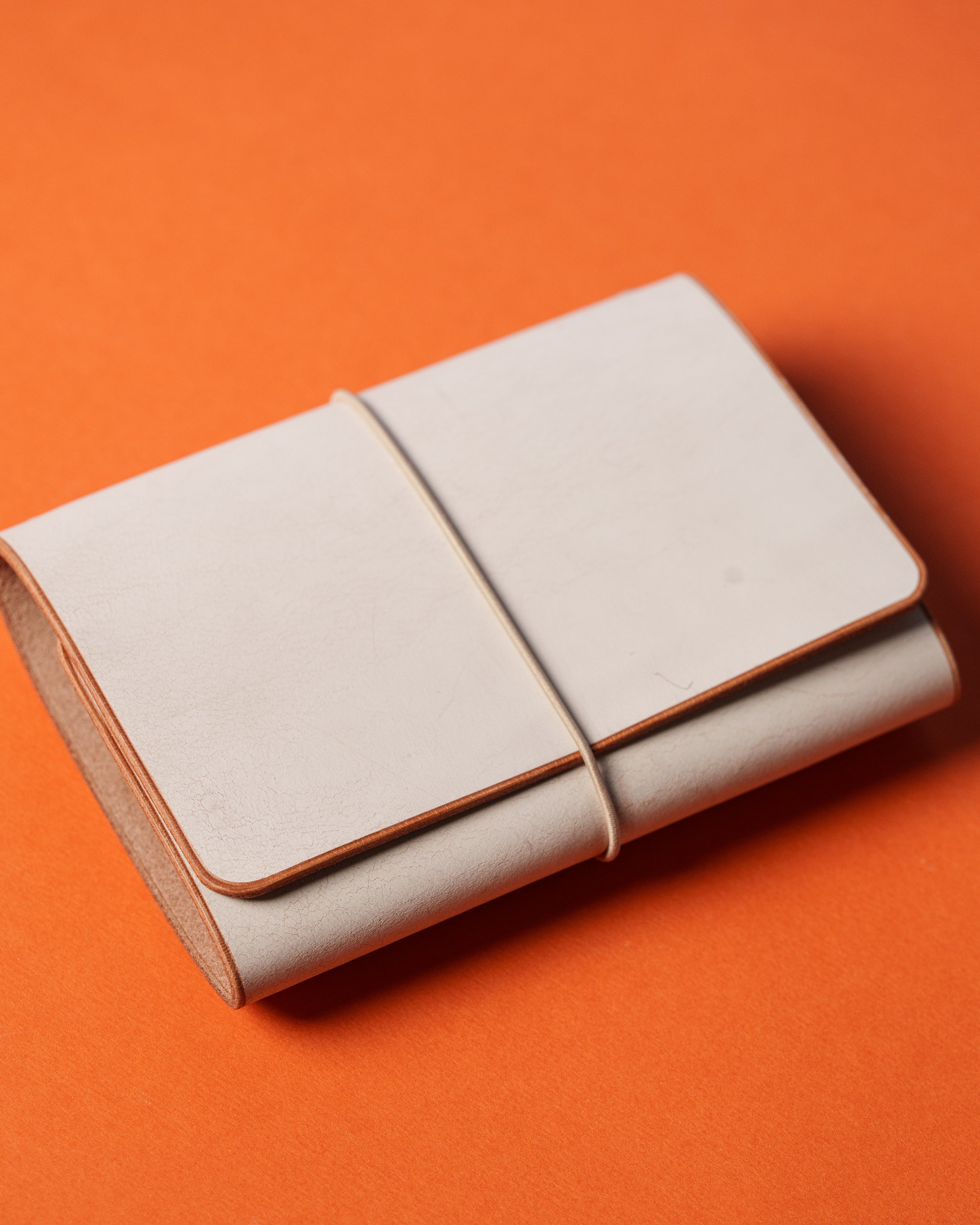 Natural Ghost Wax A6 trifold cover, ready to ship