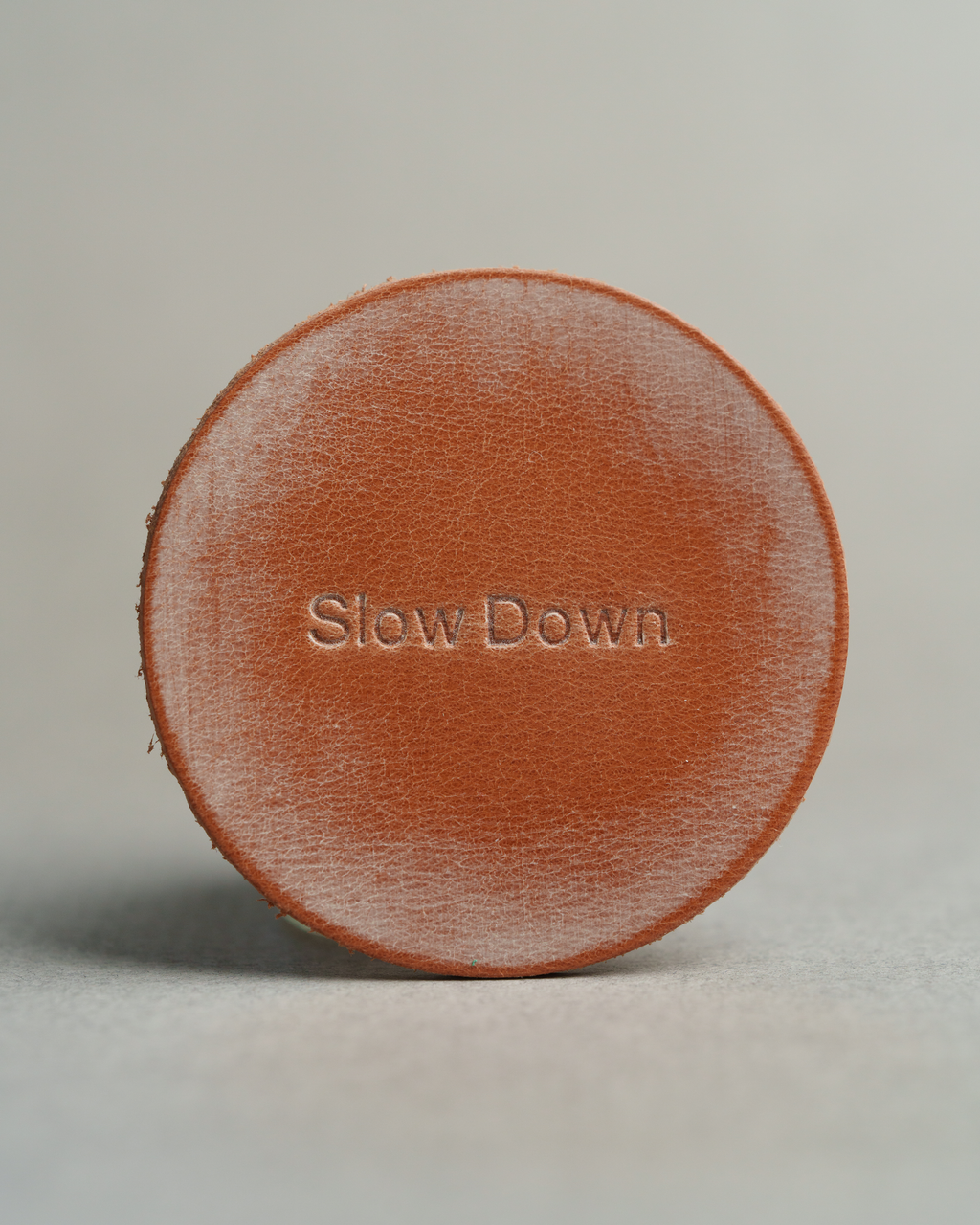 Light Brown Ghost Wax Leather Trifold Cover