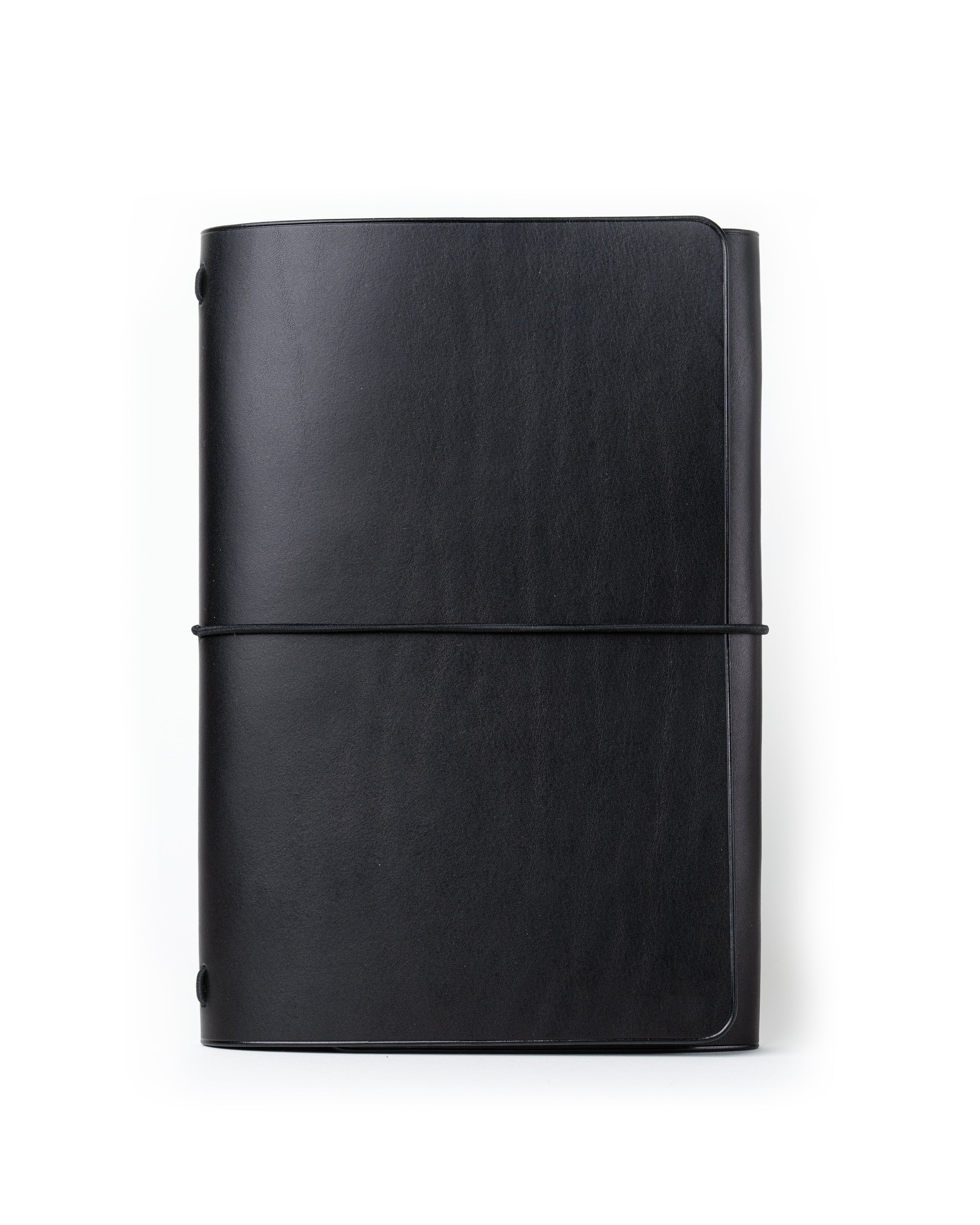 Black Buttero Leather Trifold Cover