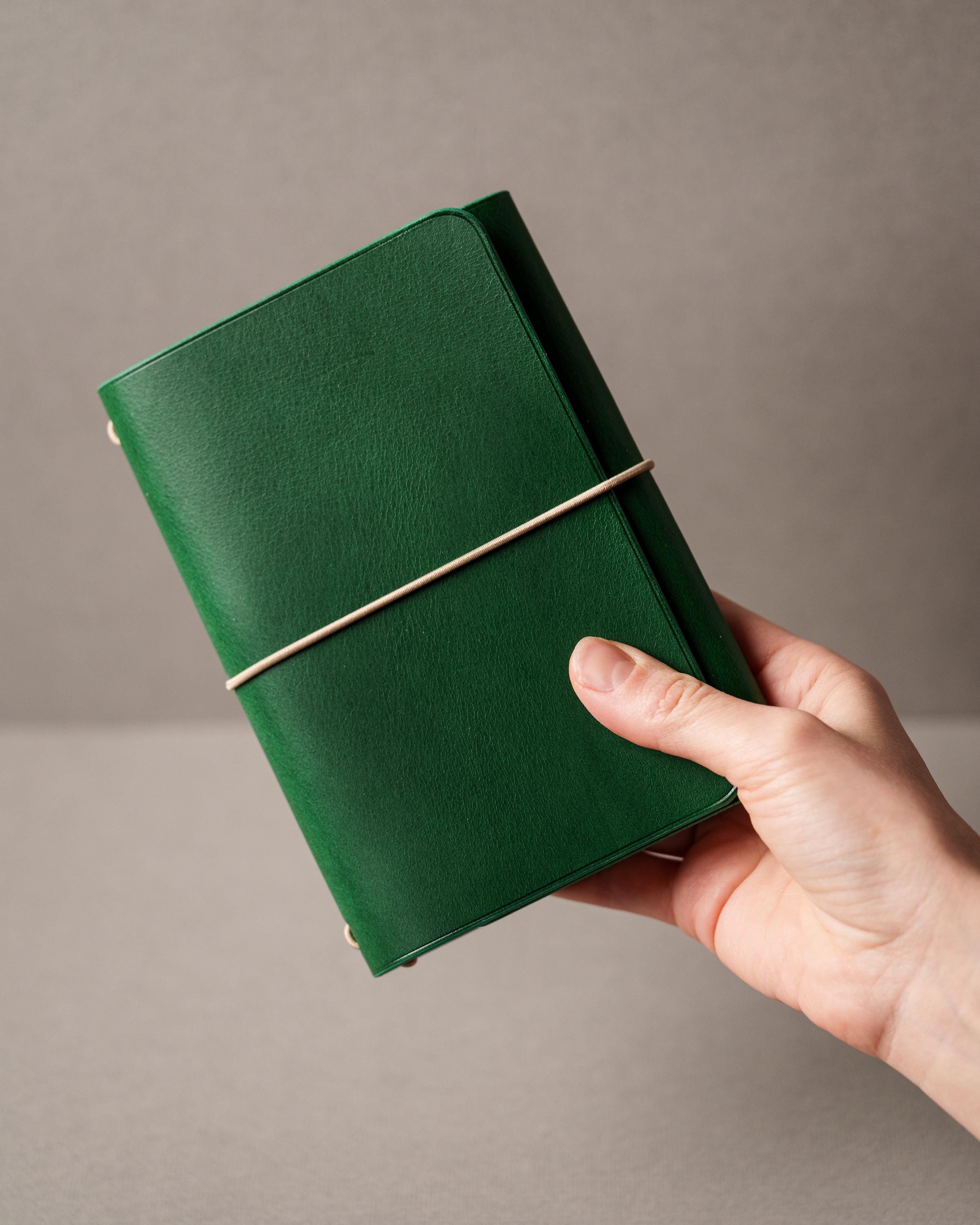 Green Buttero Leather Trifold Cover