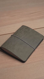 Grey Pueblo A6 cover, brushed matte surface with the grain showing